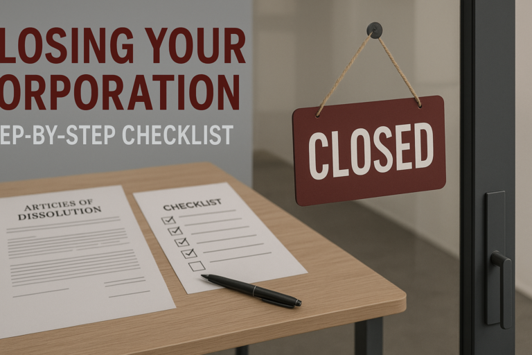 How to Close Your Corporation in Canada: Step-by-Step Checklist