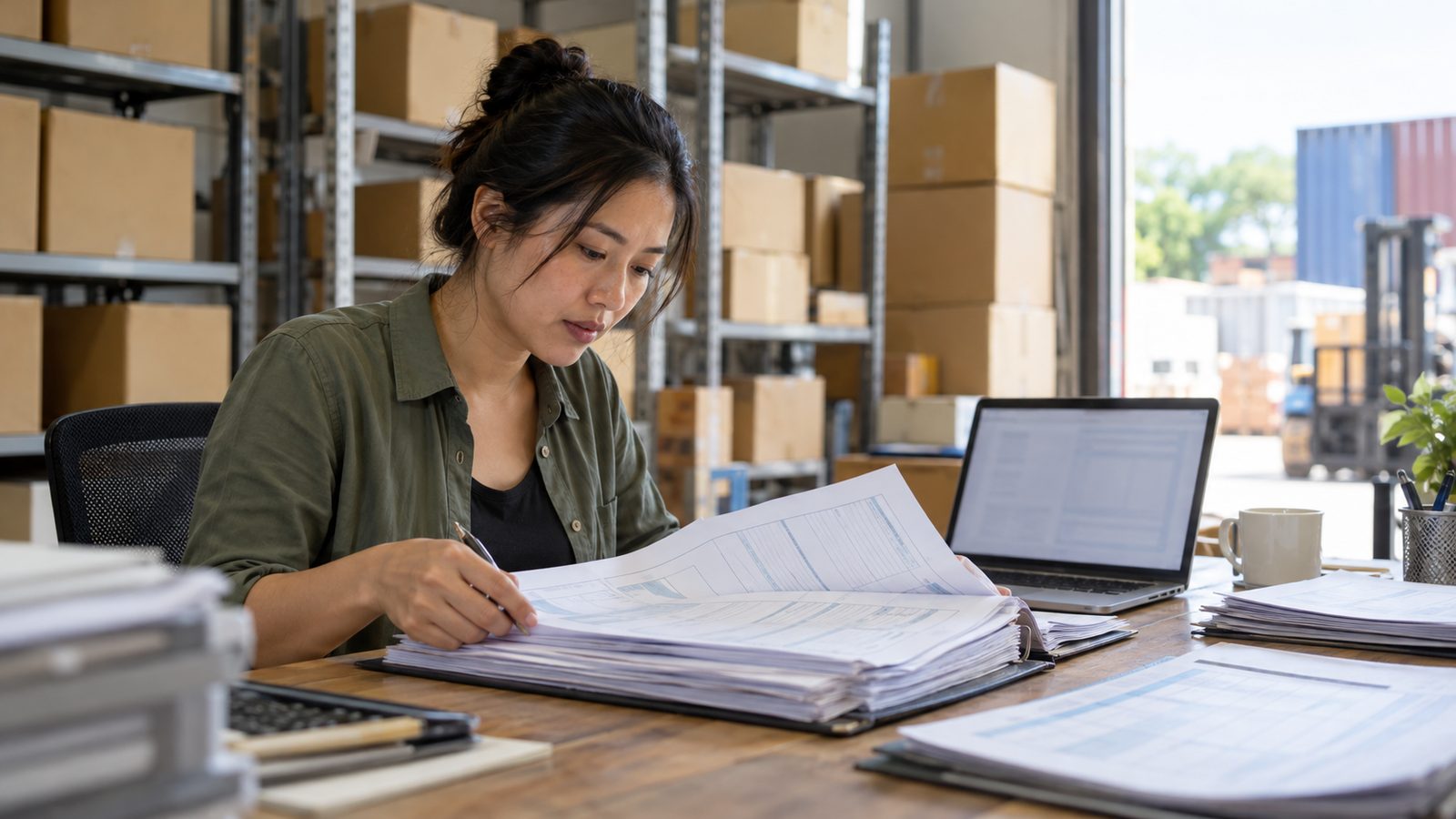 Owner of an export business outside Canada reviewing customs paperwork for a non-resident importer CARM registration