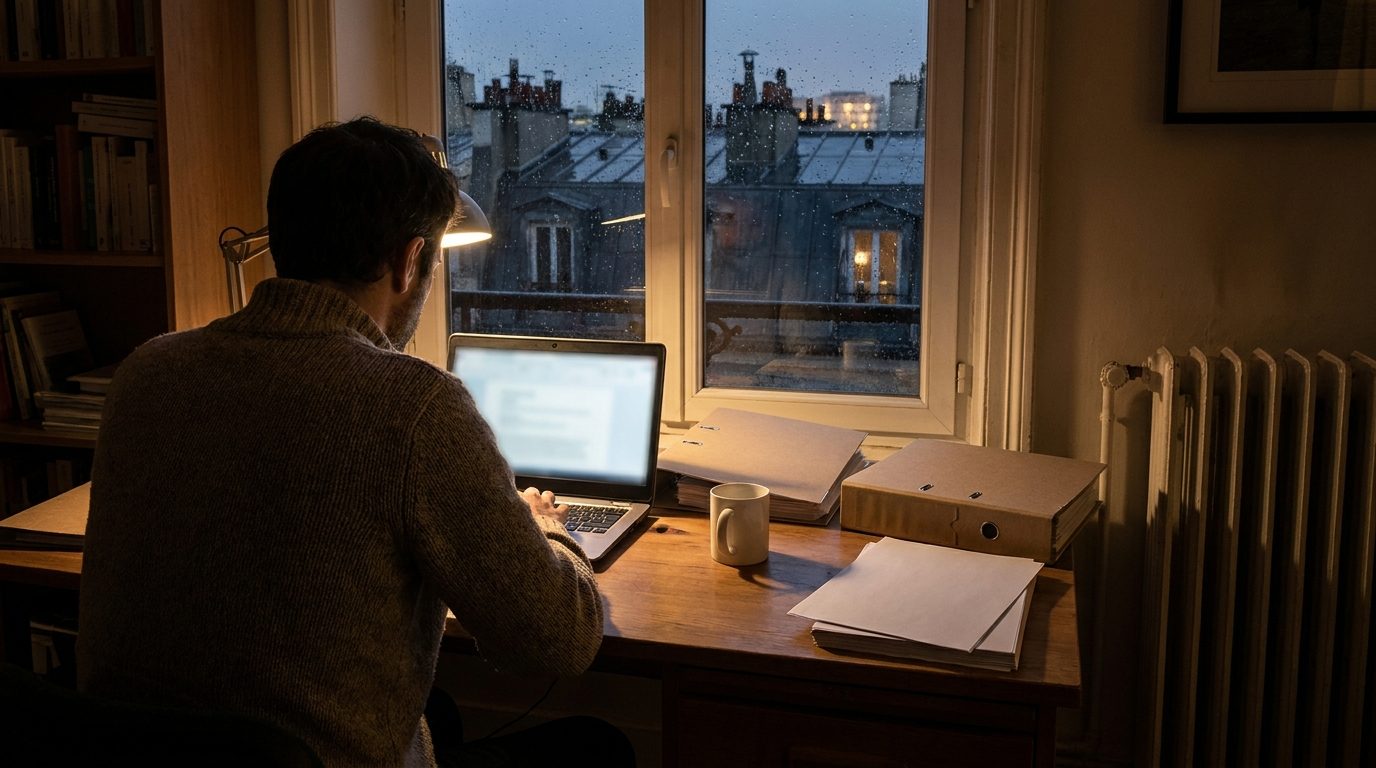 Bookkeeper keeping a US LLC's import records from an apartment office overseas
